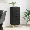 Image de vidaXL Buffet Chêne noir 34,5 x 34 x 90 cm Bois d'ingénierie
