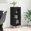 Image de vidaXL Buffet Chêne noir 34.5 x 32.5 x 90 cm Bois d'ingénierie