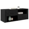 Image de vidaXL Meuble TV 100 x 35 x 40 cm Chêne noir Bois d'ingénierie