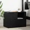 Image de vidaXL Cabinet de chevet Chêne noir 35 x 60 x 50 cm Bois d'ingénierie