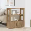 Image de vidaXL Buffet chêne artisanal 30 x 80 x 90 cm Bois d'ingénierie
