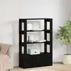 Image de vidaXL Buffet Chêne noir 30 x 80 x 119.5 cm Bois d'ingénierie