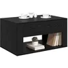 Image de vidaXL Table basse Chêne noir 80 x 50 x 40 cm Bois d'ingénierie