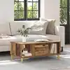 Image de vidaXL Table basse Bois Ancien 90 x 50 x 26,5 cm Bois d'ingénierie