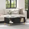 Image de vidaXL Table basse Chêne noir 90 x 50 x 26,5 cm Bois d'ingénierie