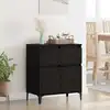 Image de vidaXL Buffet Chêne noir 60 x 35 x 70 cm Bois d'ingénierie et fer