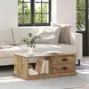 Image de vidaXL Table basse Chêne artisanal 90 x 50 x 35 cm Bois d'ingénierie