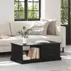 Image de vidaXL Table basse Chêne noir 90 x 50 x 35 cm Bois d'ingénierie