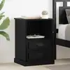 Image de vidaXL Cabinet de chevet Chêne noir 36 x 43 x 60 cm Bois d'ingénierie