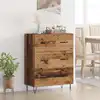 Image de vidaXL Buffet Bois Ancien 69,5 x 34 x 90 cm Bois d'ingénierie et fer