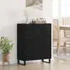 Image de vidaXL Buffet Chêne noir 69,5 x 34 x 90 cm Bois d'ingénierie et fer