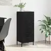 Image de vidaXL Buffet Chêne noir 34 x 34,5 x 90 cm Bois d'ingénierie