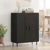Image de vidaXL Buffet Chêne noir 69,5 x 34 x 90 cm Bois d'ingénierie et fer