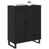 Image de vidaXL Buffet Chêne noir 69,5 x 34 x 90 cm Bois d'ingénierie et fer
