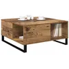 Image de vidaXL Table basse Bois Ancien 80 x 80 x 36,5 cm Bois d'ingénierie