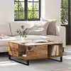 Image de vidaXL Table basse Bois Ancien 80 x 80 x 36,5 cm Bois d'ingénierie