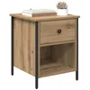 Image de vidaXL Cabinet de chevet 2 pcs Chêne artisanal 40 x 42 x 50 cm, Rangement de chambre, table de nuit rustique, pratique, idéal pour vos petites affaires personnelles