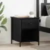 Image de vidaXL Cabinet de chevet avec tiroir 2 pcs Chêne noir 40 x 42 x 50 cm