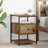 Image de vidaXL Cabinet de chevet avec tiroir 2 pcs Bois ancien 40 x 42 x 56 cm