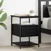 Image de vidaXL Cabinet de chevet avec tiroir 2 pcs Chêne noir 40 x 42 x 56 cm