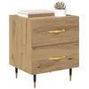 Image de vidaXL Nachtkastje 2 st Artisan Eiken 40 x 35 x 47,5 cm Bewerkt hout