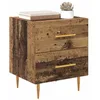 Image de vidaXL Nachtkastje 2 st Oud Hout 40 x 35 x 47,5 cm Bewerkt hout