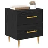 Image de vidaXL Cabinet de chevet 2 pcs Chêne noir 40 x 35 x 47,5 cm, Table de nuit moderne, rangement compact, meuble de chambre, cabinet chic, table gain de place, organisateur minimaliste
