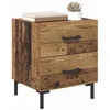 Image de vidaXL Cabinet de chevet 2 pcs Bois ancien 40 x 35 x 47,5 cm, Table de nuit rustique, rangement en bois, organise ta chambre et accessoires, un indispensable déco