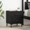 Image de vidaXL Cabinet de chevet avec tiroir Chêne noir 40 x 35 x 47,5 cm