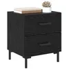 Image de vidaXL Cabinet de chevet 2 pcs Chêne noir 40 x 35 x 47,5 cm, Table de nuit rustique, rangement en bois, organise ta chambre et accessoires, un indispensable déco