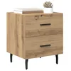 Image de vidaXL Cabinet de chevet 2 pc Chêne artisanal 40 x 35 x 47,5 cm