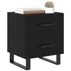 Image de vidaXL Cabinet de chevet 2 pcs Chêne noir 40 x 35 x 47,5 cm, Table de nuit compacte, rangement rustique, meuble stylé, tiroir en bois, décoration moderne pour chambre