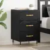 Image de vidaXL Cabinet de chevet Chêne noir 40 x 40 x 66 cm Bois d'ingénierie