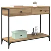 Image de vidaXL Wandtafel Artisan Eiken 100 x 34,5 x 75 cm Bewerkt hout