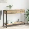 Image de vidaXL Table console avec tiroir Chêne artisanal 100 x 34,5 x 75 cm