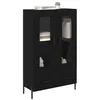 Image de vidaXL Haut Armoire avec tiroir Corona Chêne noir 69,5 x 31 x 115 cm, Salle de séjour, meuble de rangement moderne, design rectangulaire, mobilier utilitaire stylé, organisateur minimaliste