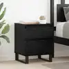 Image de vidaXL Cabinet de chevet Chêne noir 40 x 35 x 50 cm Bois d'ingénierie