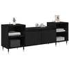 Image de vidaXL TV Kast 160 x 35 x 55 cm Zwart Eiken Bewerkt hout