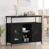 Image de vidaXL Buffet Chêne noir 100 x 35 x 80 cm Bois d'ingénierie