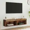 Image de vidaXL Ensemble meuble TV avec LED 2 pcs Bois Ancien 60 x 30 x 30 cm
