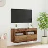 Image de vidaXL Meuble TV mural Bois Ancien 80 x 30 x 40 cm Bois d'ingénierie