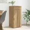 Image de vidaXL Armoire de rangement avec tiroir Chêne Noir 40 x 42,5 x 93 cm