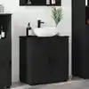 Image de vidaXL Cabinet de salle de bain Noir 61 x 35 x 64 cm