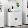 Image de vidaXL Cabinet de salle de bain Blanc brillant 61 x 35 x 64 cm