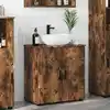 Image de vidaXL Cabinet de salle de bain Chêne fumé 61 x 35 x 64 cm