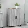 Image de vidaXL Cabinet de salle de bain avec porte Gris Sonoma 60 x 35 x 80 cm