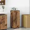 Image de vidaXL Cabinet de salle de bain avec porte Bois Ancien 30 x 35 x 80 cm