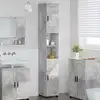 Image de vidaXL Cabinet de salle de bain avec porte Gris béton 30 x 35 x 192 cm