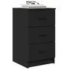 Image de vidaXL Cabinet de chevet Noir 38 x 38 x 66 cm Bois d'ingénierie