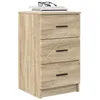 Image de vidaXL Nachtkastje Sonoma eiken 38 x 38 x 66 cm Bewerkt hout